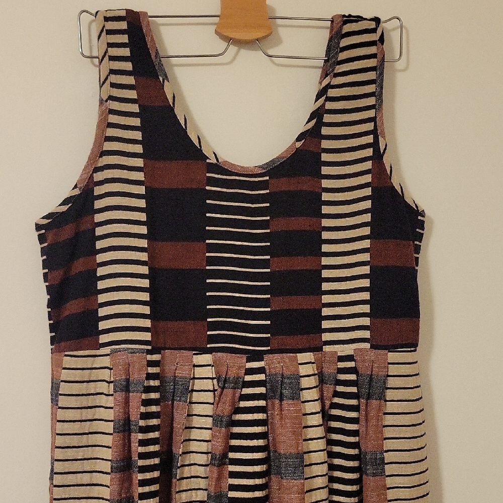 Ace & Jig Striped Maxi Dress - Black, Brown, Cream
